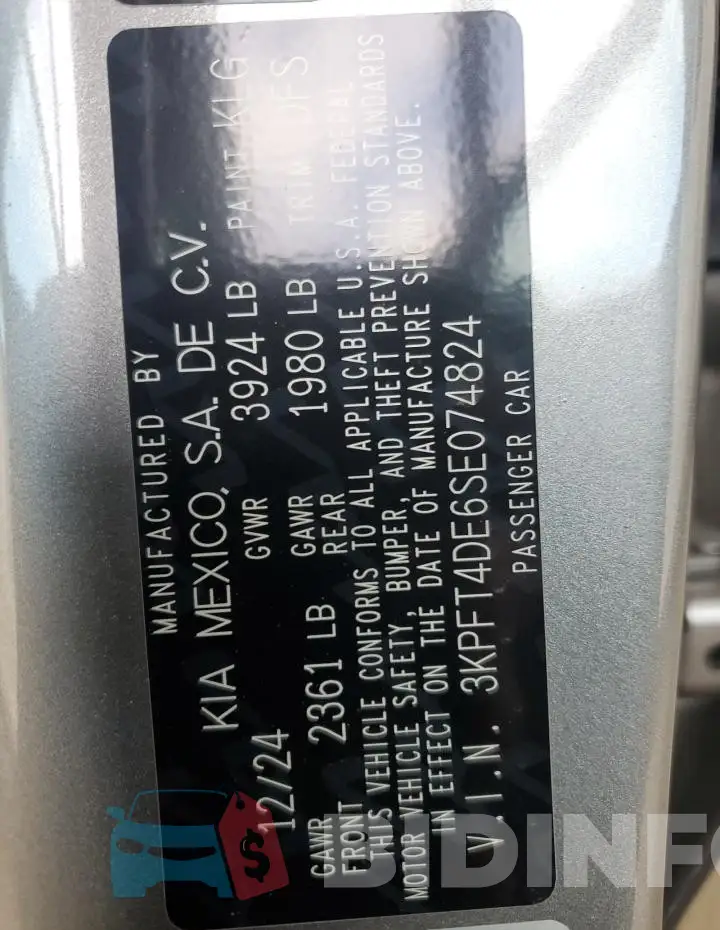 3KPFT4DE6SE074824 Photo# 12