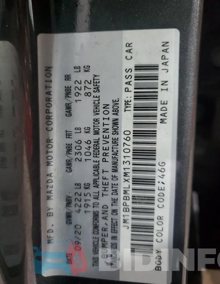 JM1BPBMLXM1310760 Photo# 12