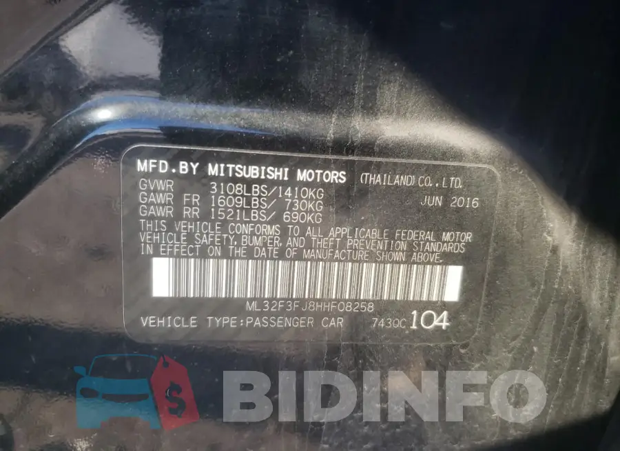 ML32F3FJ8HHF08258 Photo# 12
