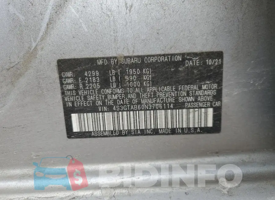 4S3GTAB60N3706114 Photo# 12