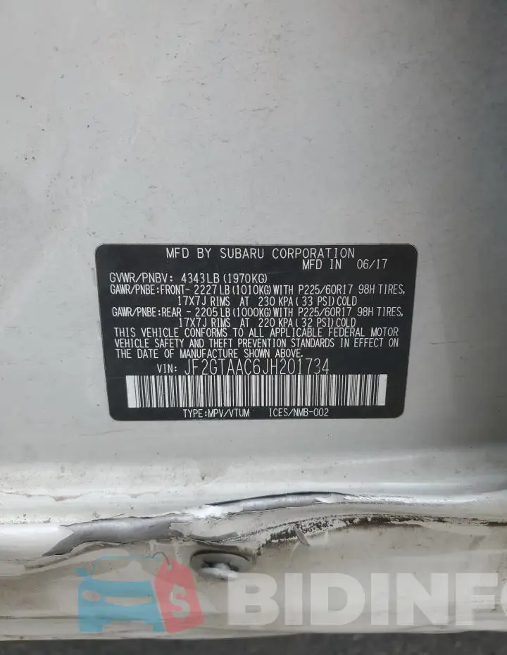 JF2GTAAC6JH201734 Photo# 12
