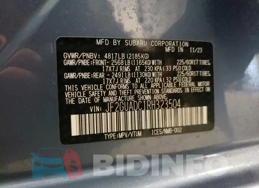 JF2GUADC1RH323504 Photo# 13