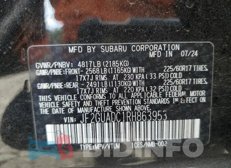 JF2GUADC1RH863953 Photo# 13