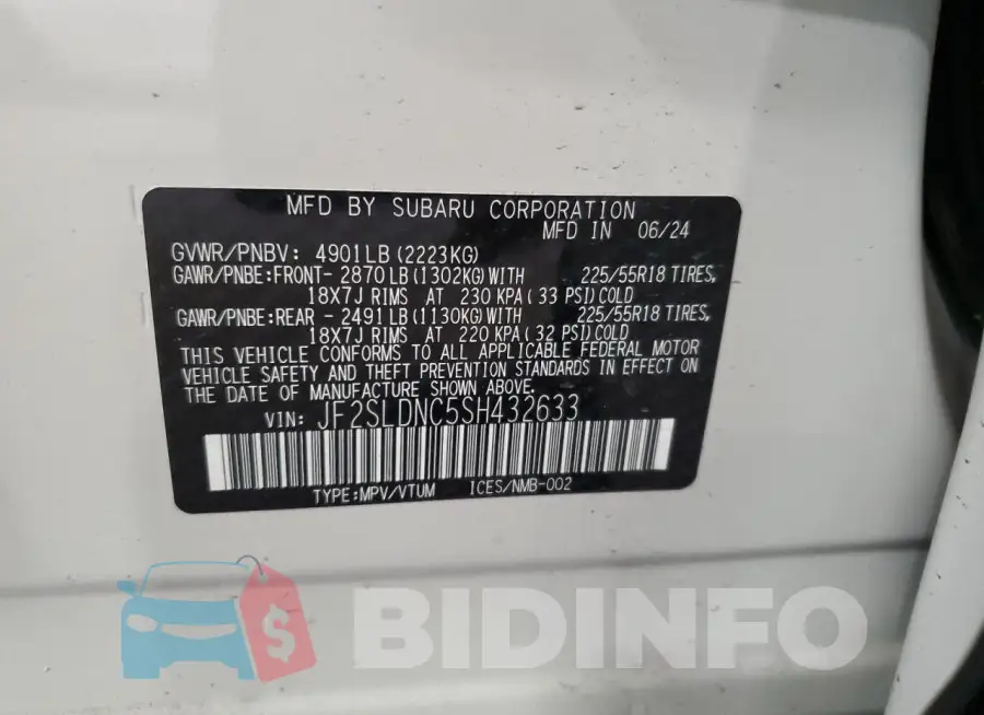 JF2SLDNC5SH432633 Photo# 13