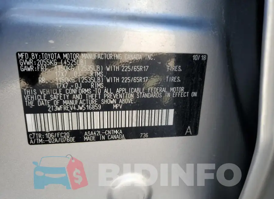 2T3WFREV4JW516859 Photo# 13