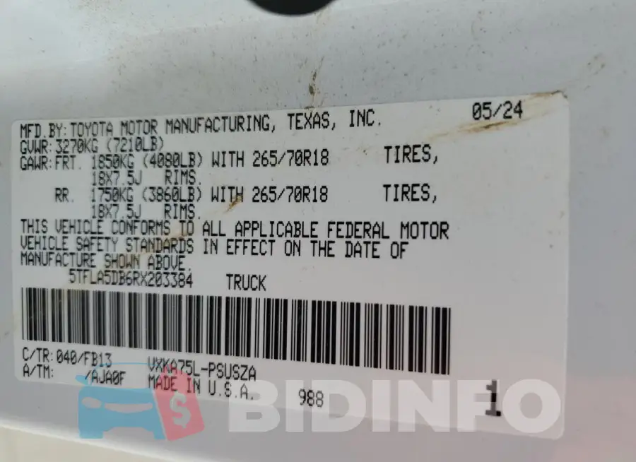 5TFLA5DB6RX203384 Photo# 12