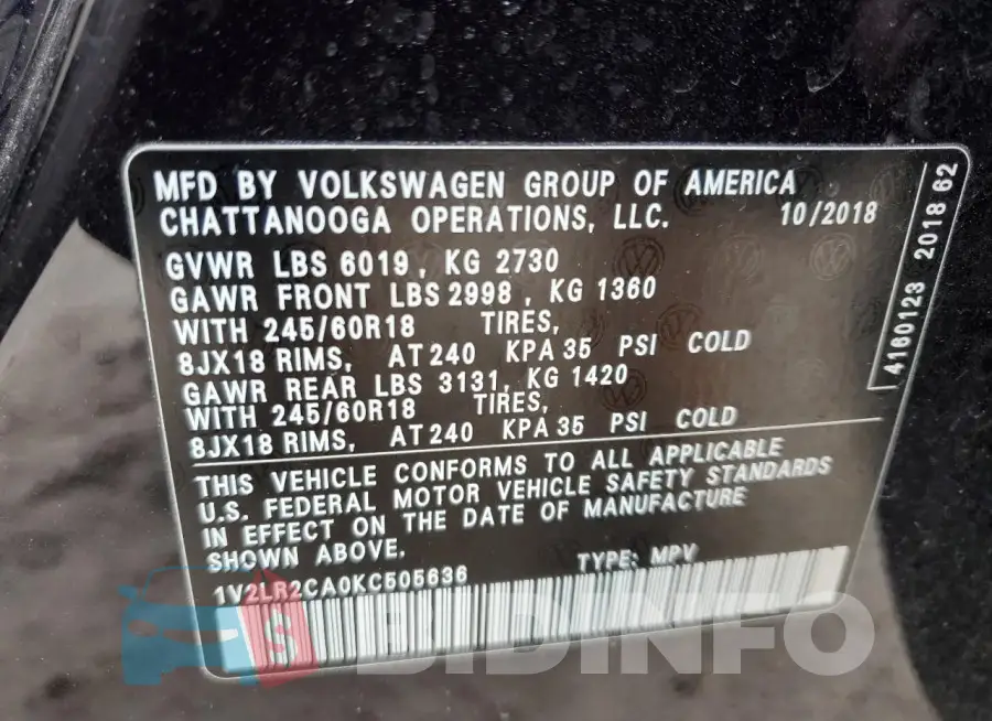 1V2LR2CA0KC505636 Photo# 13