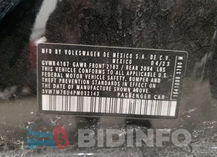 3VW7M7BU4PM032143 Photo# 13