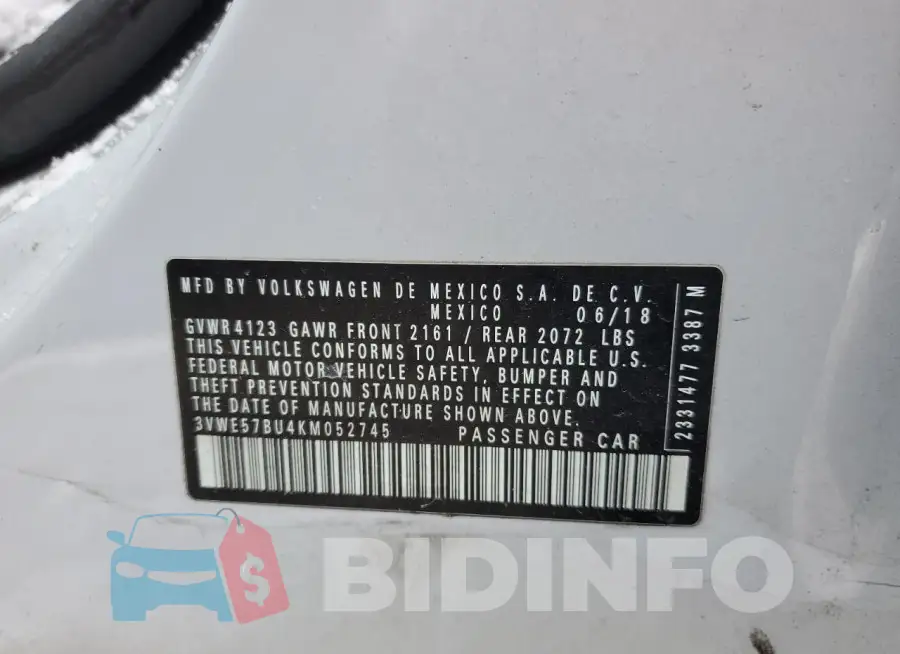 3VWE57BU4KM052745 Photo# 12