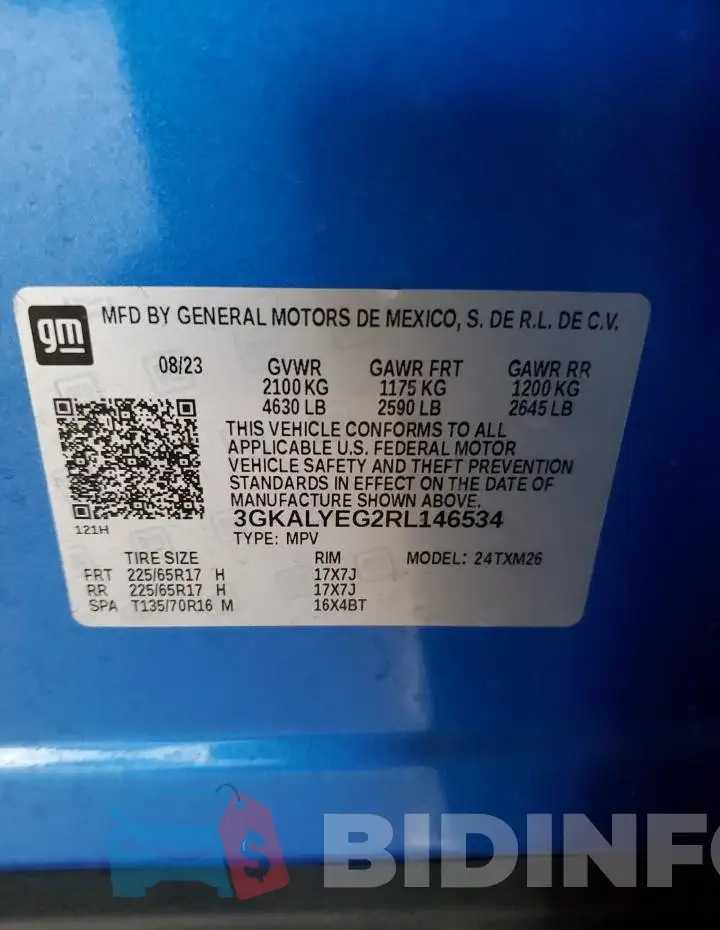 3GKALYEG2RL146534 Photo# 13