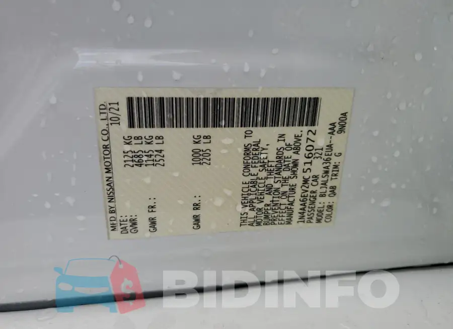 1N4AA6EV2MC516072 Photo# 12