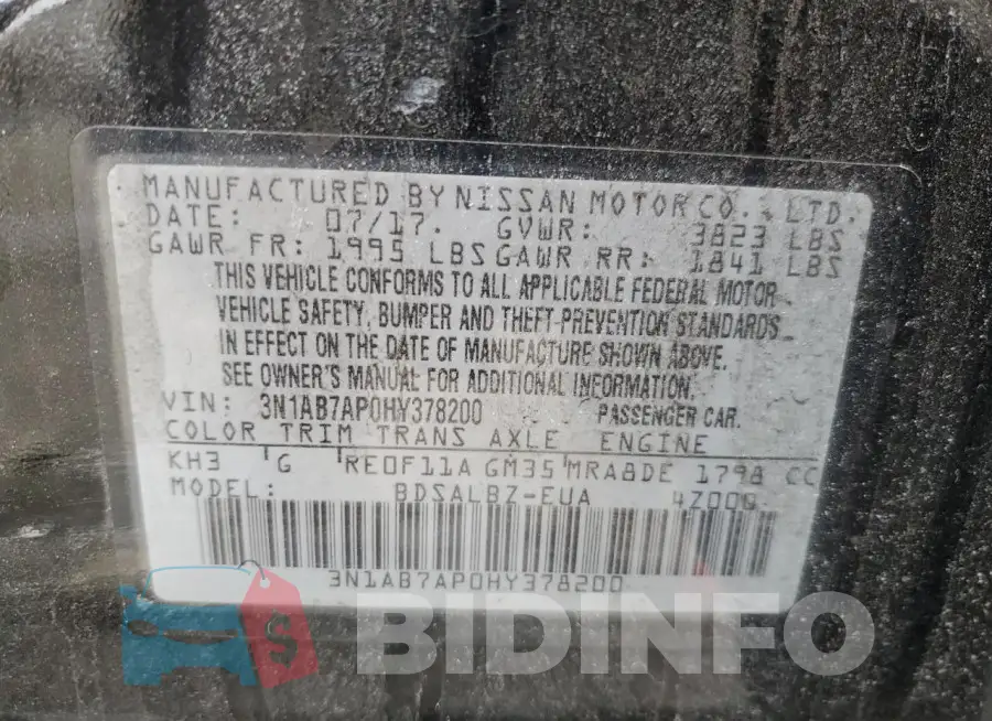 3N1AB7AP0HY378200 Photo# 12