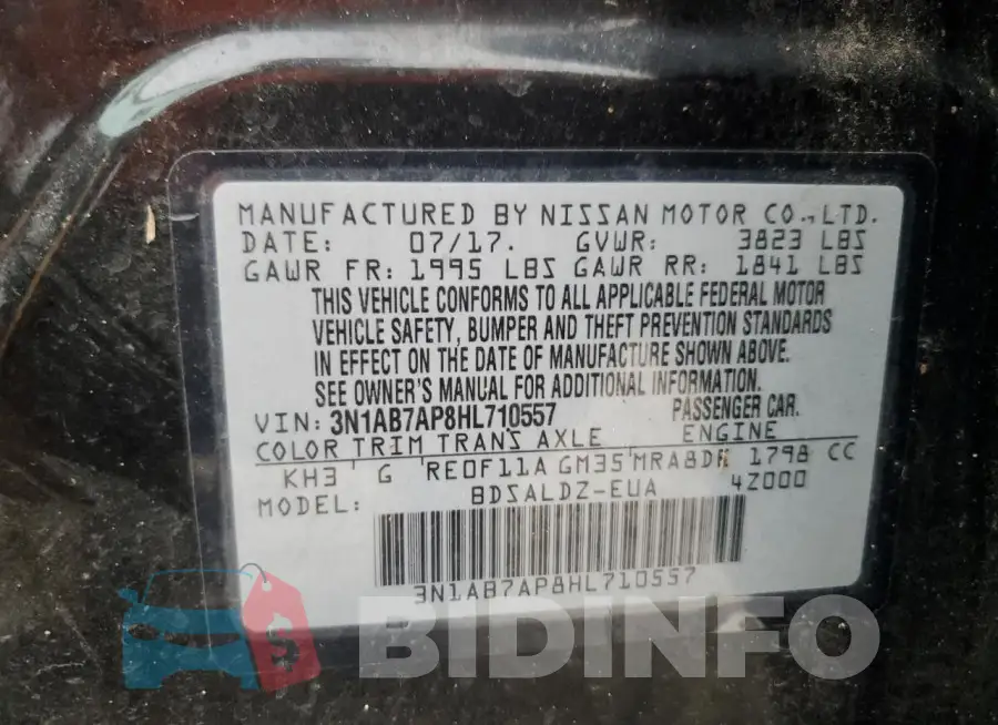 3N1AB7AP8HL710557 Photo# 12
