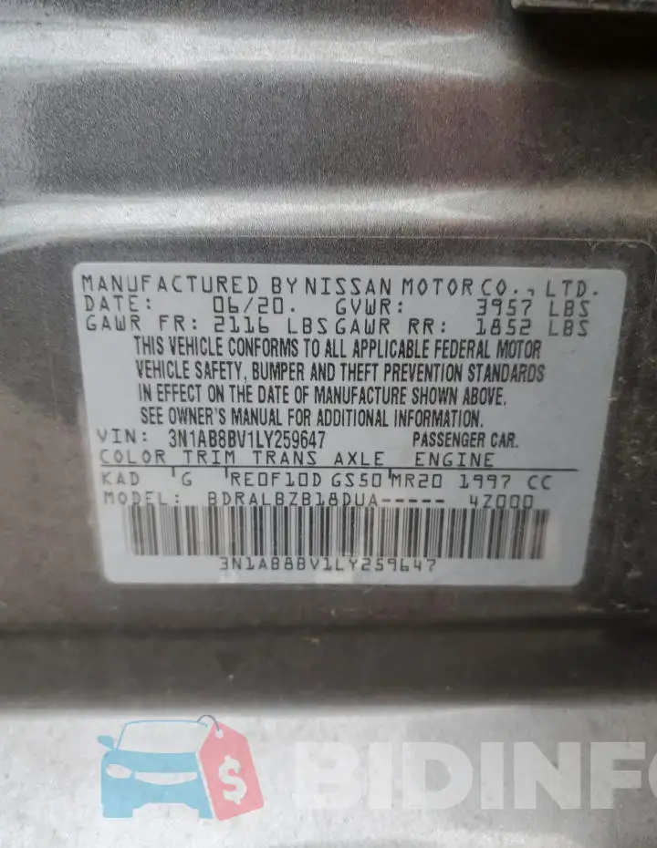 3N1AB8BV1LY259647 Photo# 12