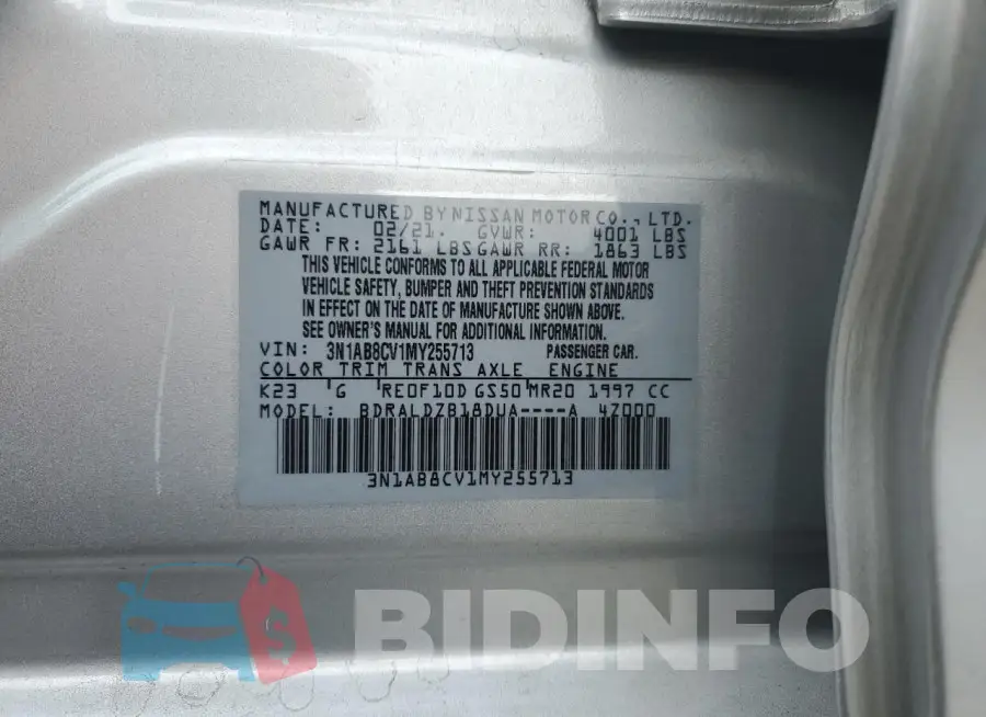 3N1AB8CV1MY255713 Photo# 12