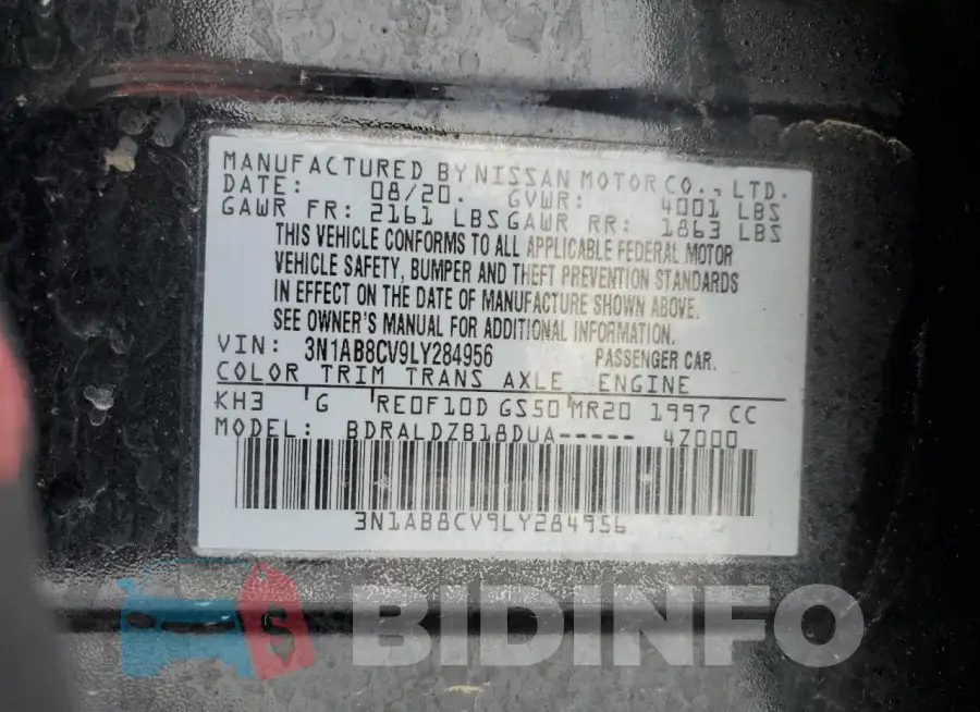 3N1AB8CV9LY284956 Photo# 12