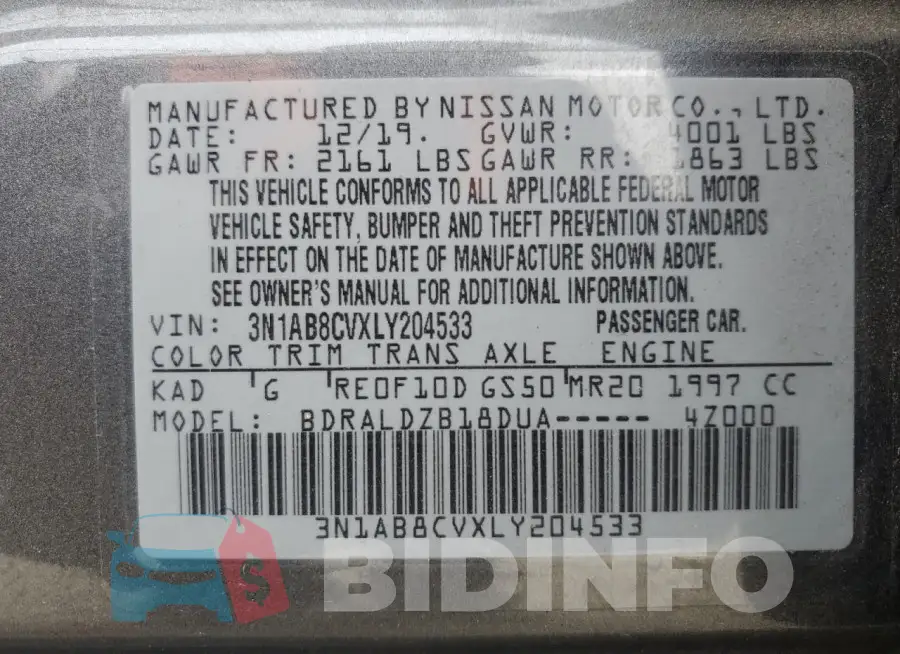 3N1AB8CVXLY204533 Photo# 12