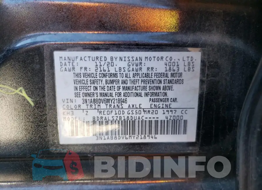 3N1AB8DV6MY218946 Photo# 13