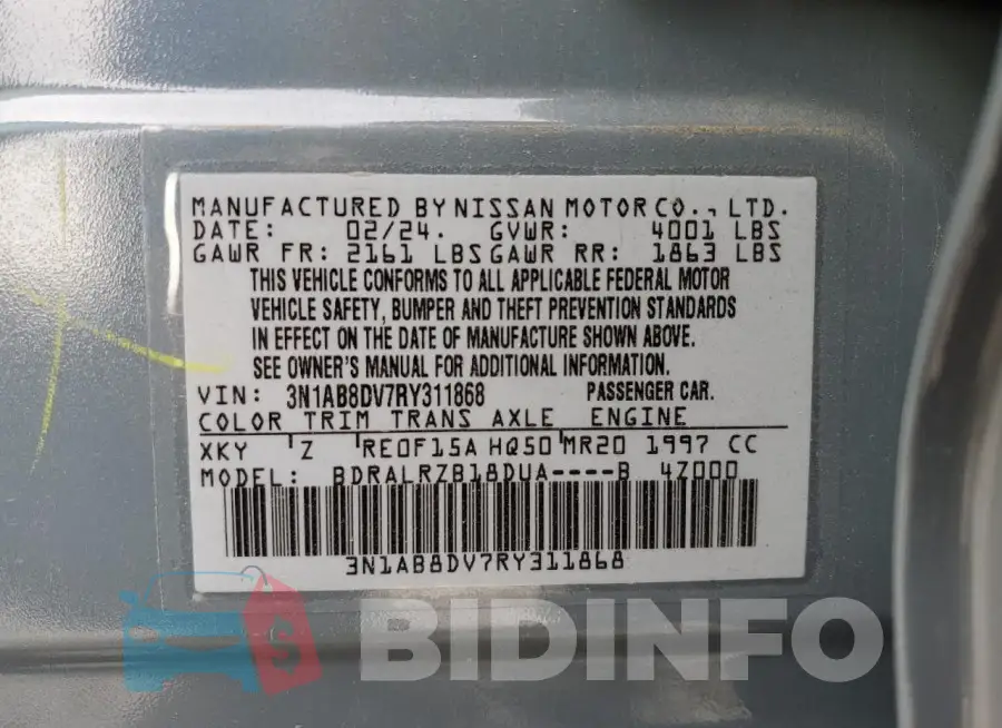 3N1AB8DV7RY311868 Photo# 12