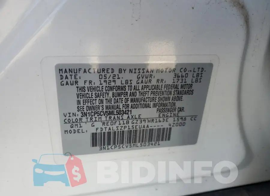 3N1CP5CV5ML503421 Photo# 14