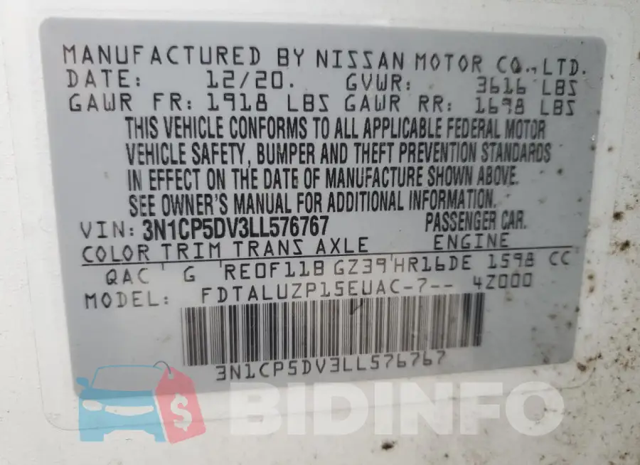 3N1CP5DV3LL576767 Photo# 12