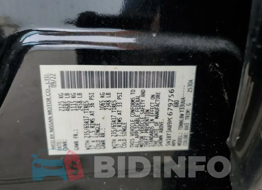 5N1BT3AB9PC679756 Photo# 14