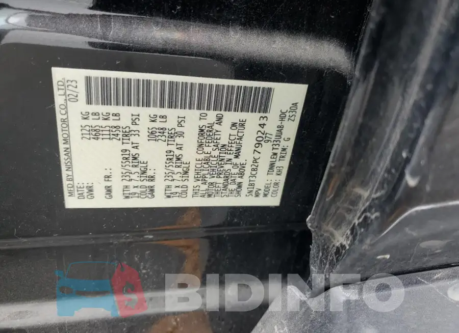 5N1BT3CB2PC790243 Photo# 13