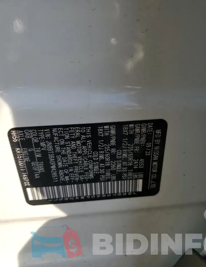 JN8BT3BA0PW428511 Photo# 14