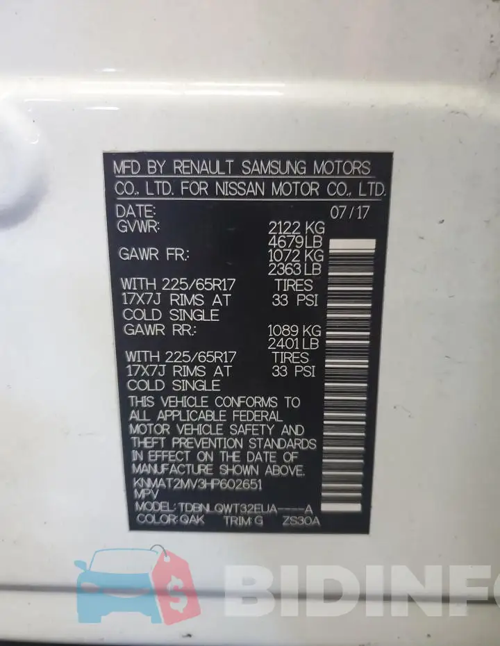 KNMAT2MV3HP602651 Photo# 13