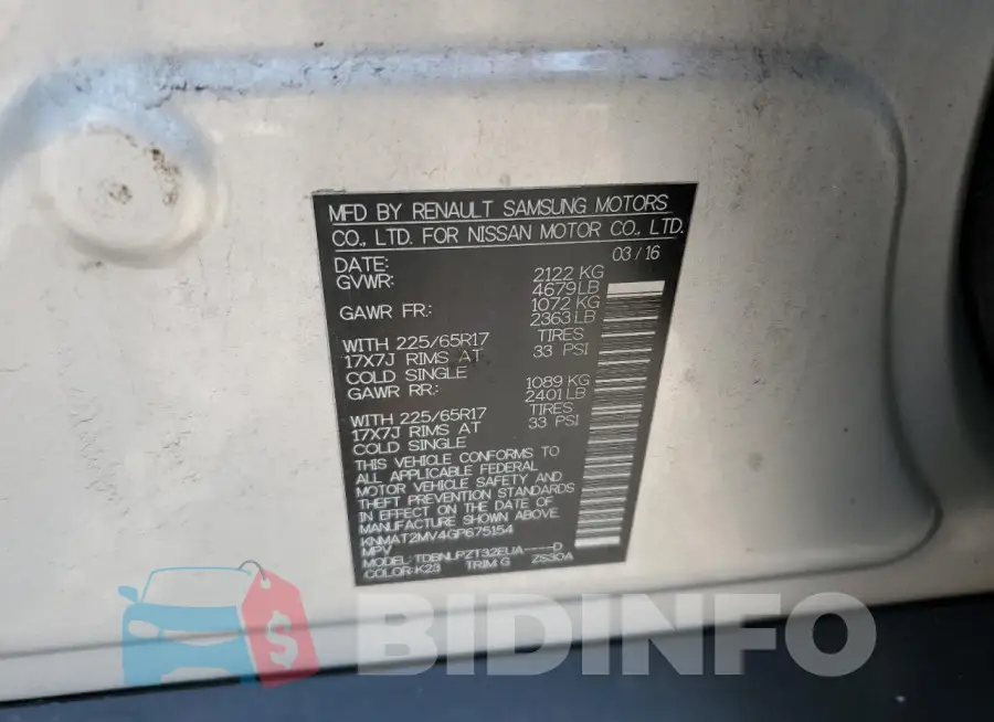 KNMAT2MV4GP675154 Photo# 13