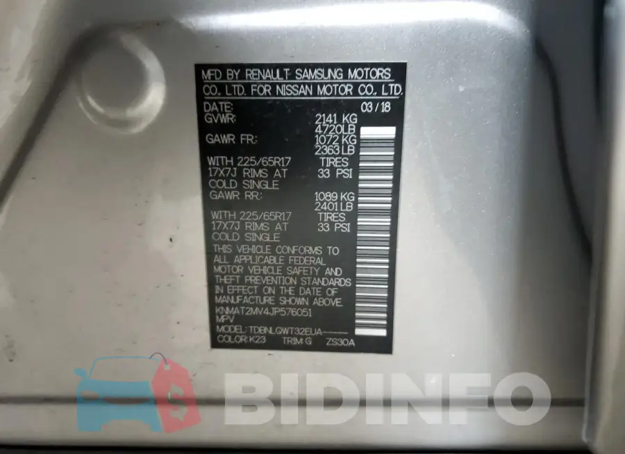 KNMAT2MV4JP576051 Photo# 13