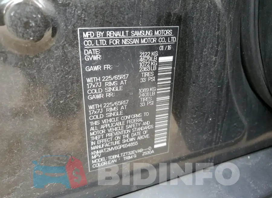 KNMAT2MV6GP654855 Photo# 12