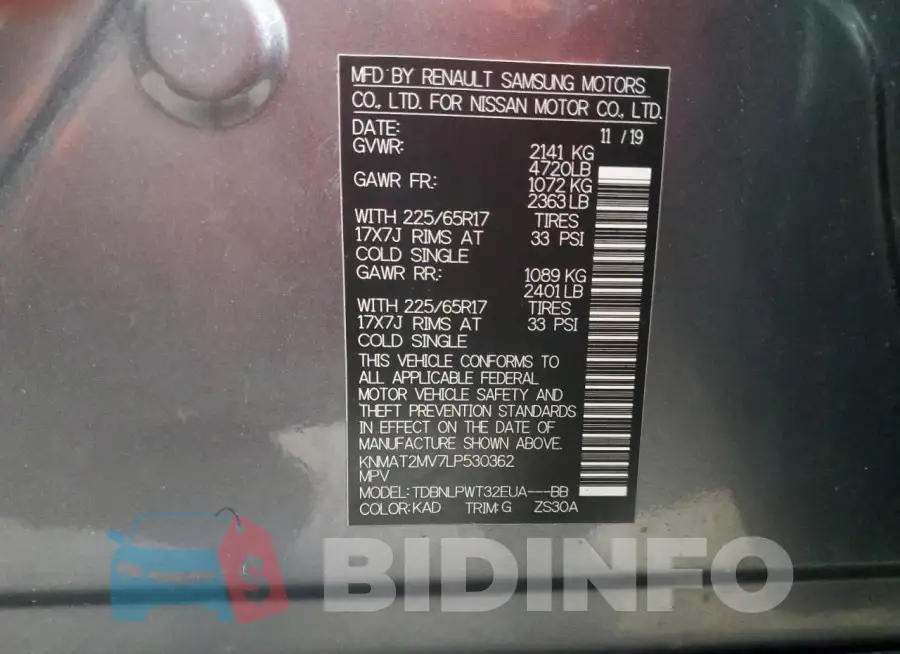 KNMAT2MV7LP530362 Photo# 12