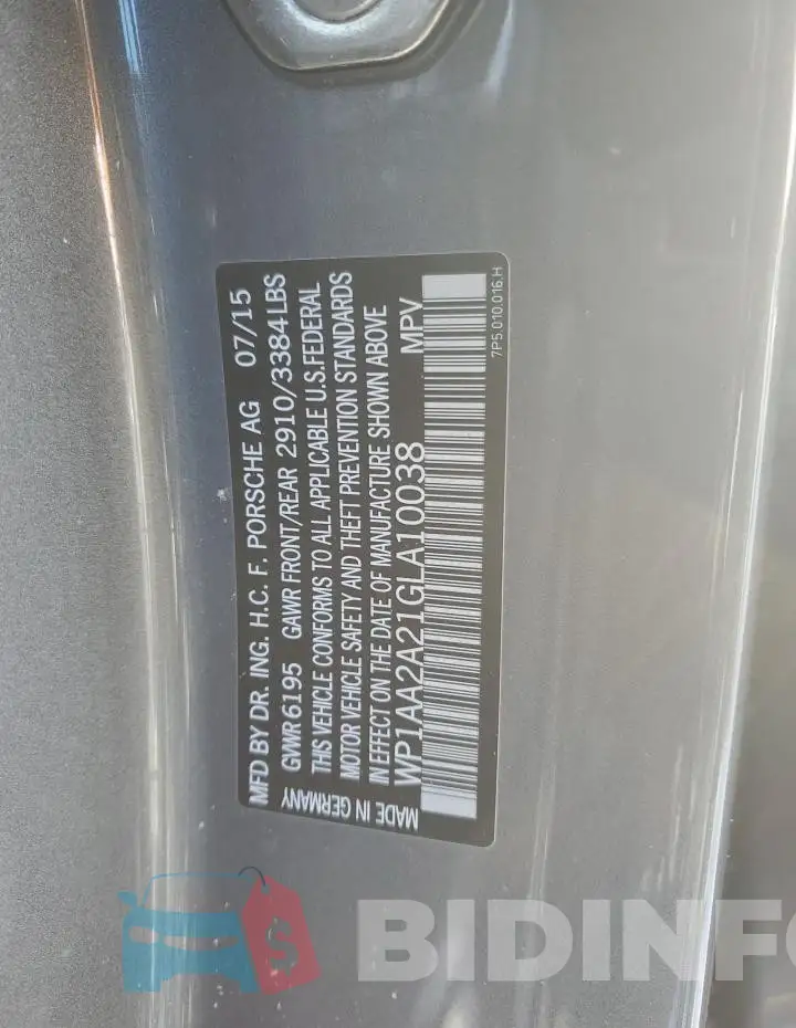 WP1AA2A21GLA10038 Photo# 12