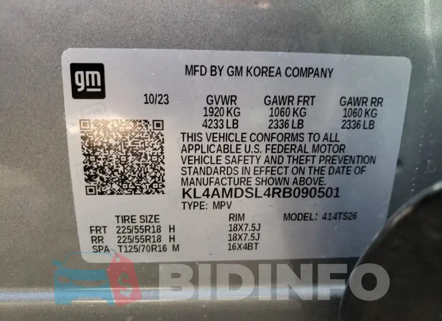 KL4AMDSL4RB090501 Photo# 13