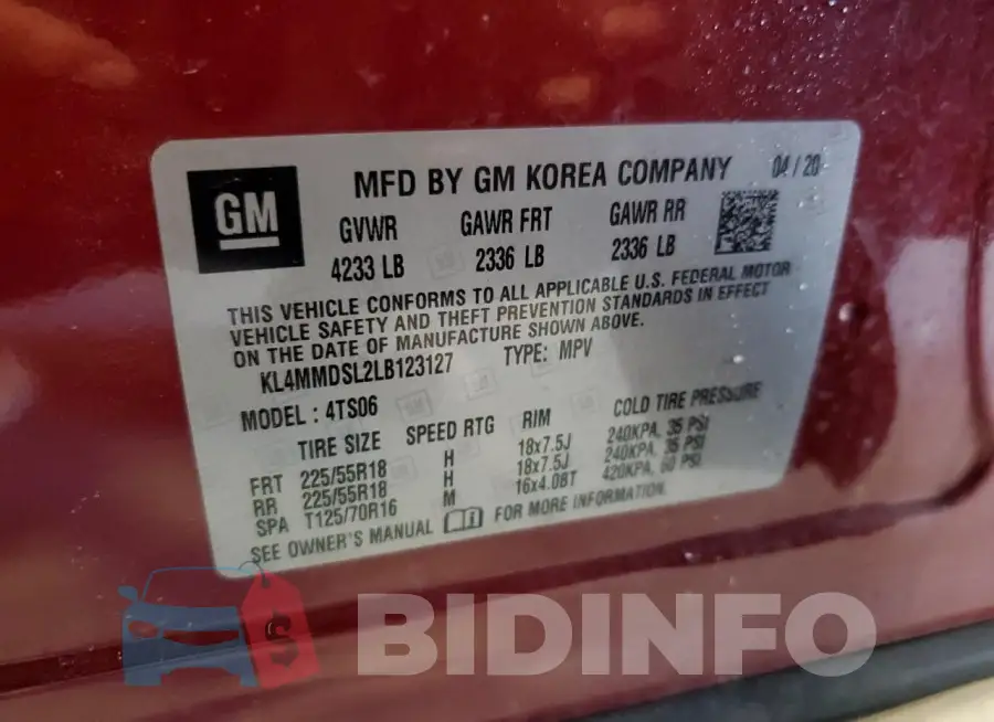 KL4MMDSL2LB123127 Photo# 14