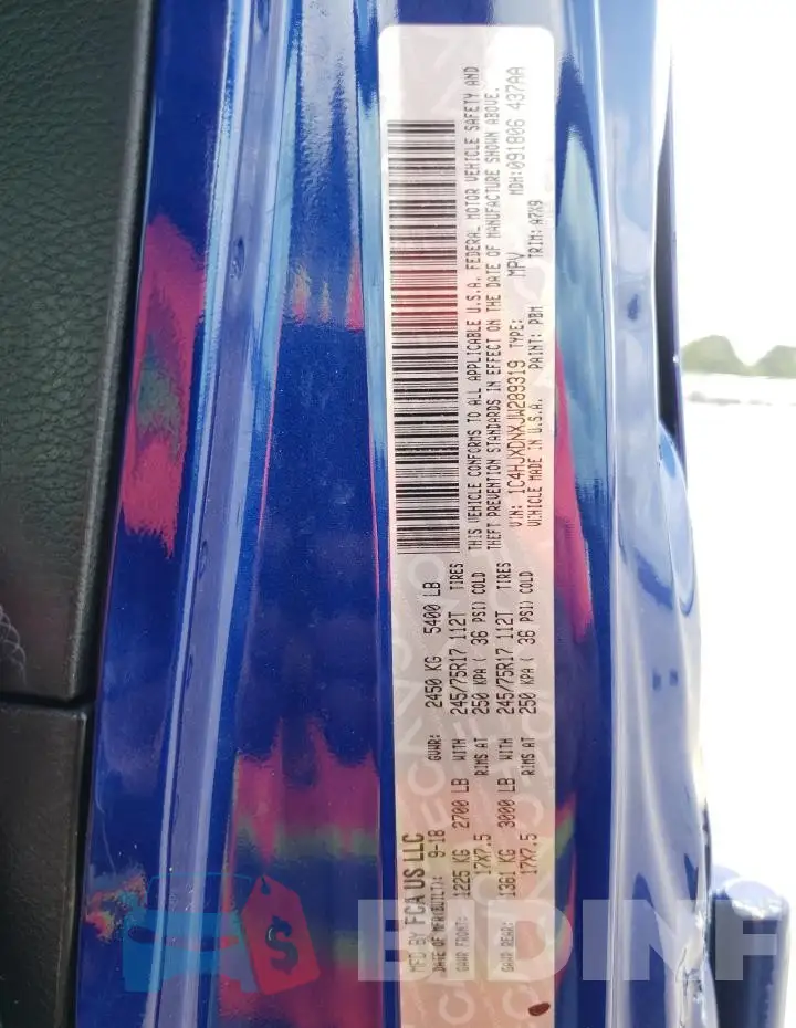 1C4HJXDNXJW289319 Photo# 12