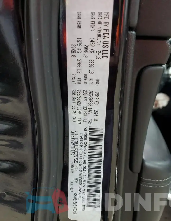 1C4RJEJG6KC707828 Photo# 13