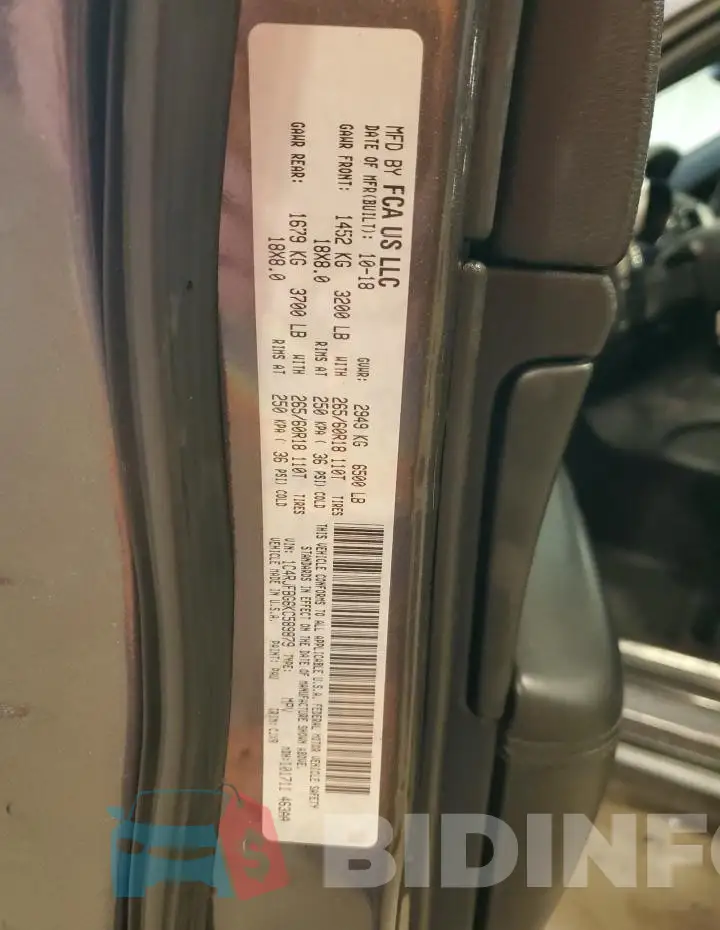 1C4RJFBG6KC589879 Photo# 13