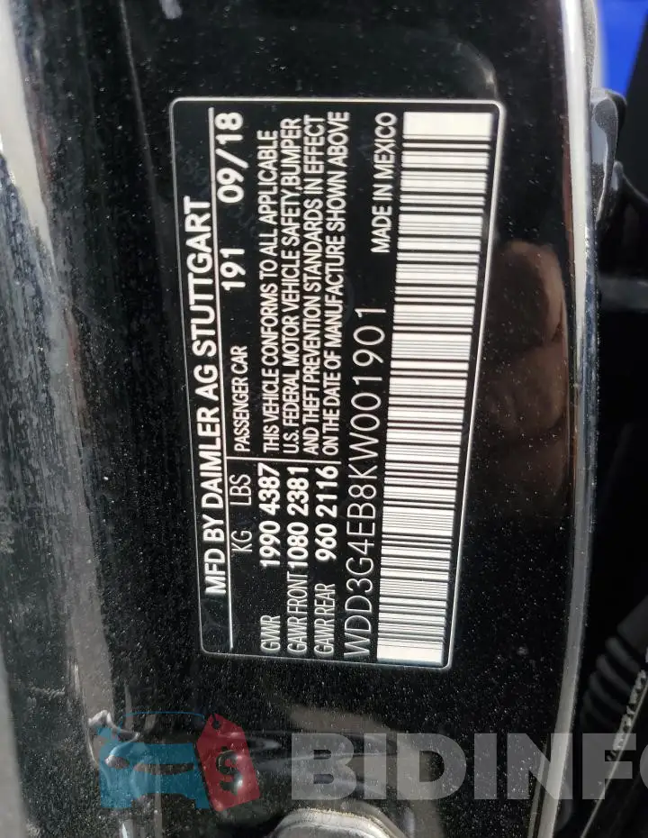WDD3G4EB8KW001901 Photo# 12
