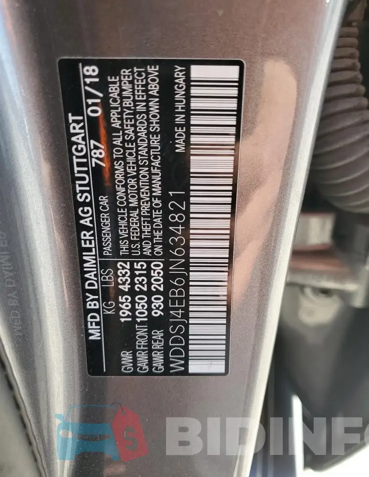 WDDSJ4EB6JN634821 Photo# 12