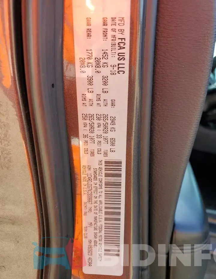 1C4RDJDG7KC559667 Photo# 13