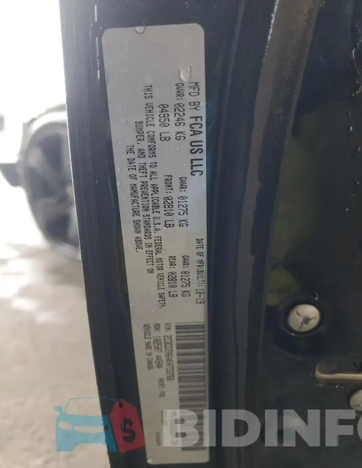 2C3CDZAG4KH733768 Photo# 13