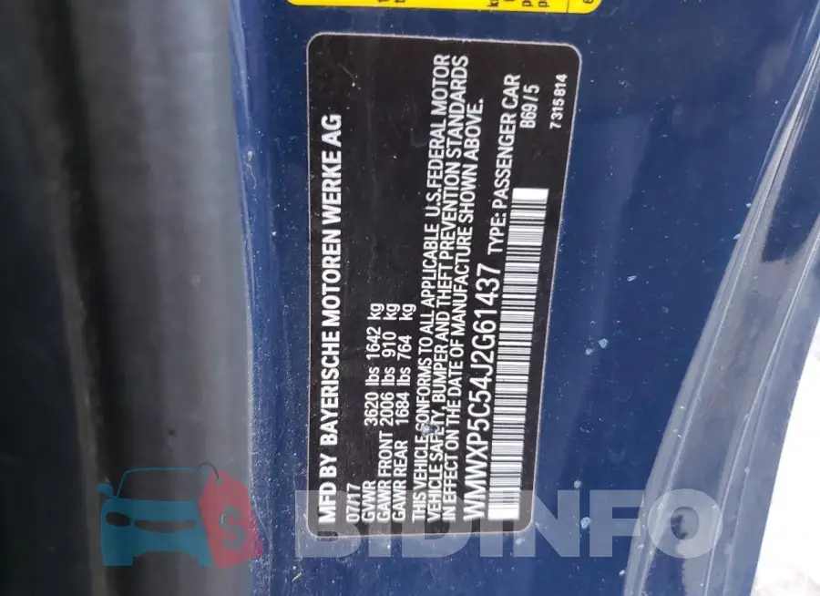 WMWXP5C54J2G61437 Photo# 12
