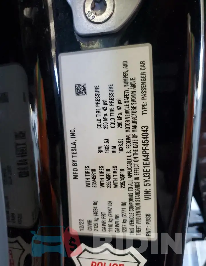 5YJ3E1EA4PF454043 Photo# 12