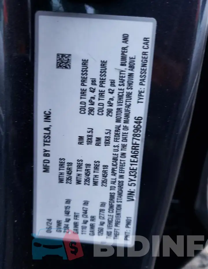 5YJ3E1EA6RF789646 Photo# 13