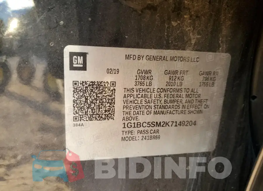 1G1BC5SM2K7149204 Photo# 12