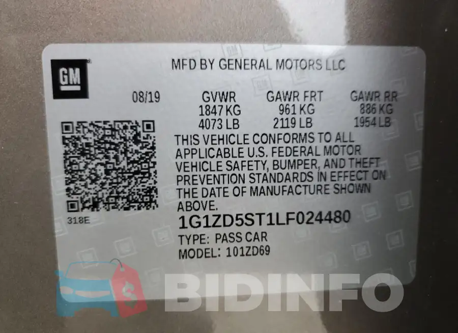 1G1ZD5ST1LF024480 Photo# 12