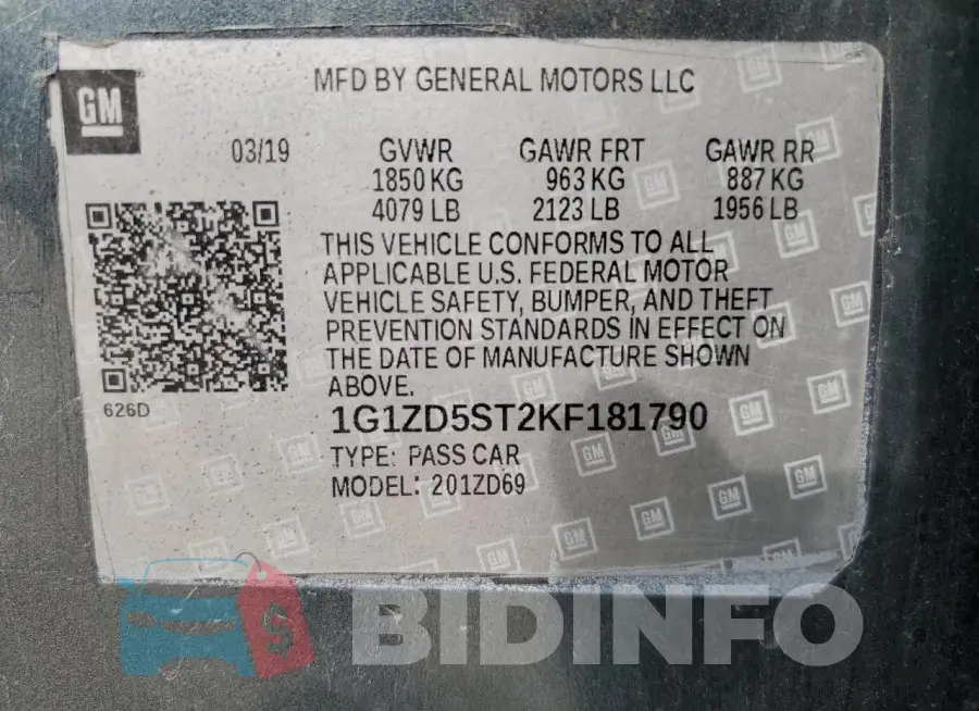 1G1ZD5ST2KF181790 Photo# 12
