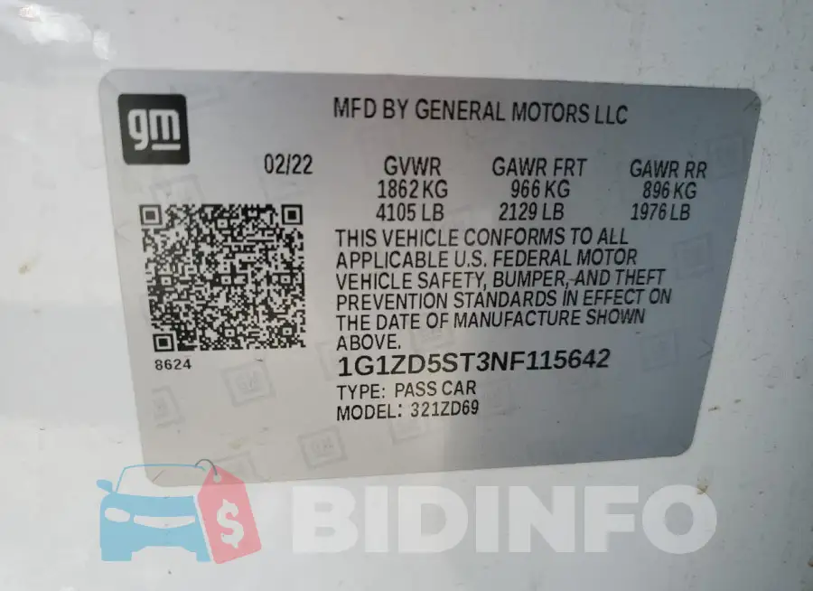 1G1ZD5ST3NF115642 Photo# 12